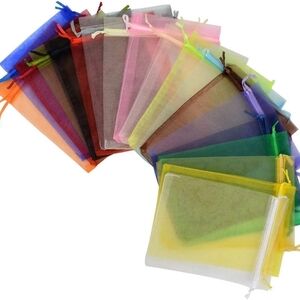 50pcs Colorful Organza Gift Bags for Parties